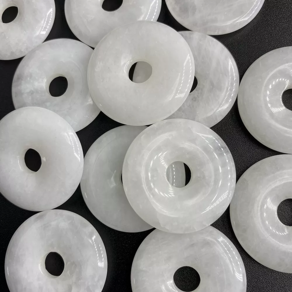 Snow Quartz 30mm Donut