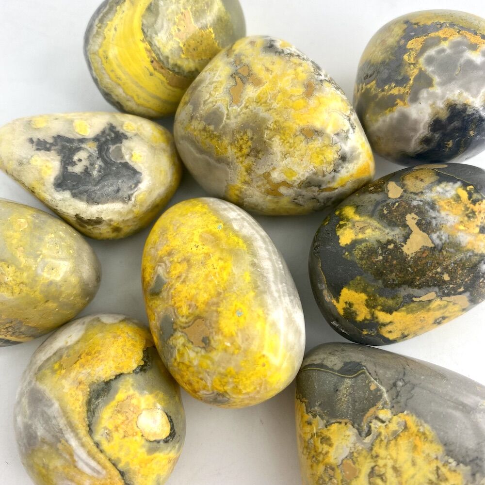 Bumblebee Jasper Tumble Stones Approx 3 x 2.5 x 2cm