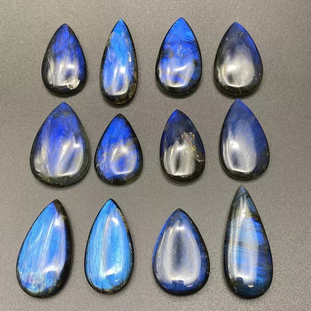 Electric Blue Labradorite Mixed Shape Cabochon Approx 35 - 50mm