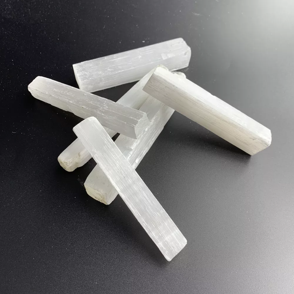 Selenite Rough Sticks 2 Piece Pack