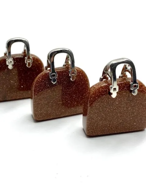 Goldstone Gemstone Handbag Approx 2.5 x 3cm