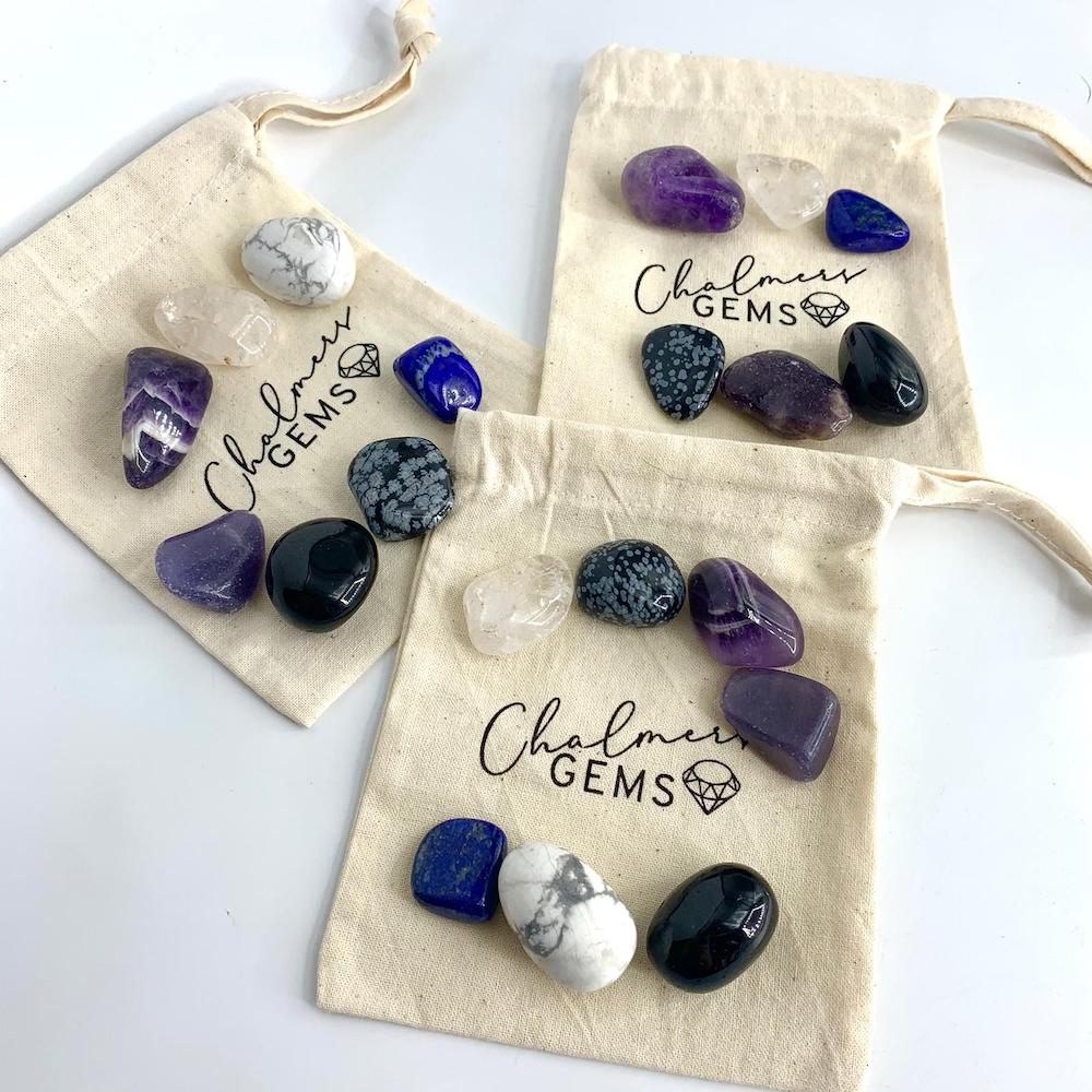 Stress, Calm & Anxiety: Crystal Healing Chakra Set Approx 7 In Free Gift Bag