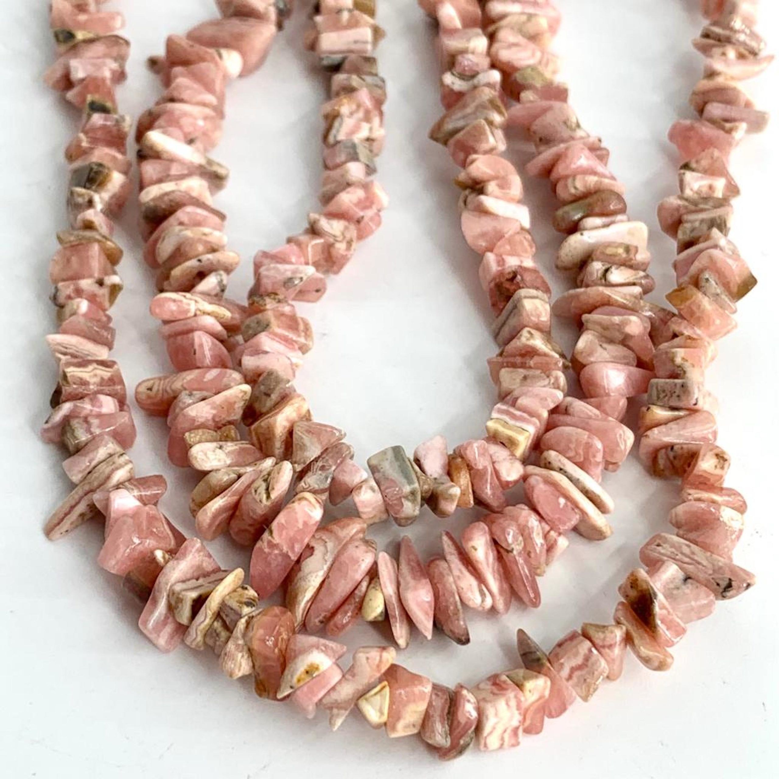 Rhodochrosite Chips 3-6mm Approx 38cm Strand