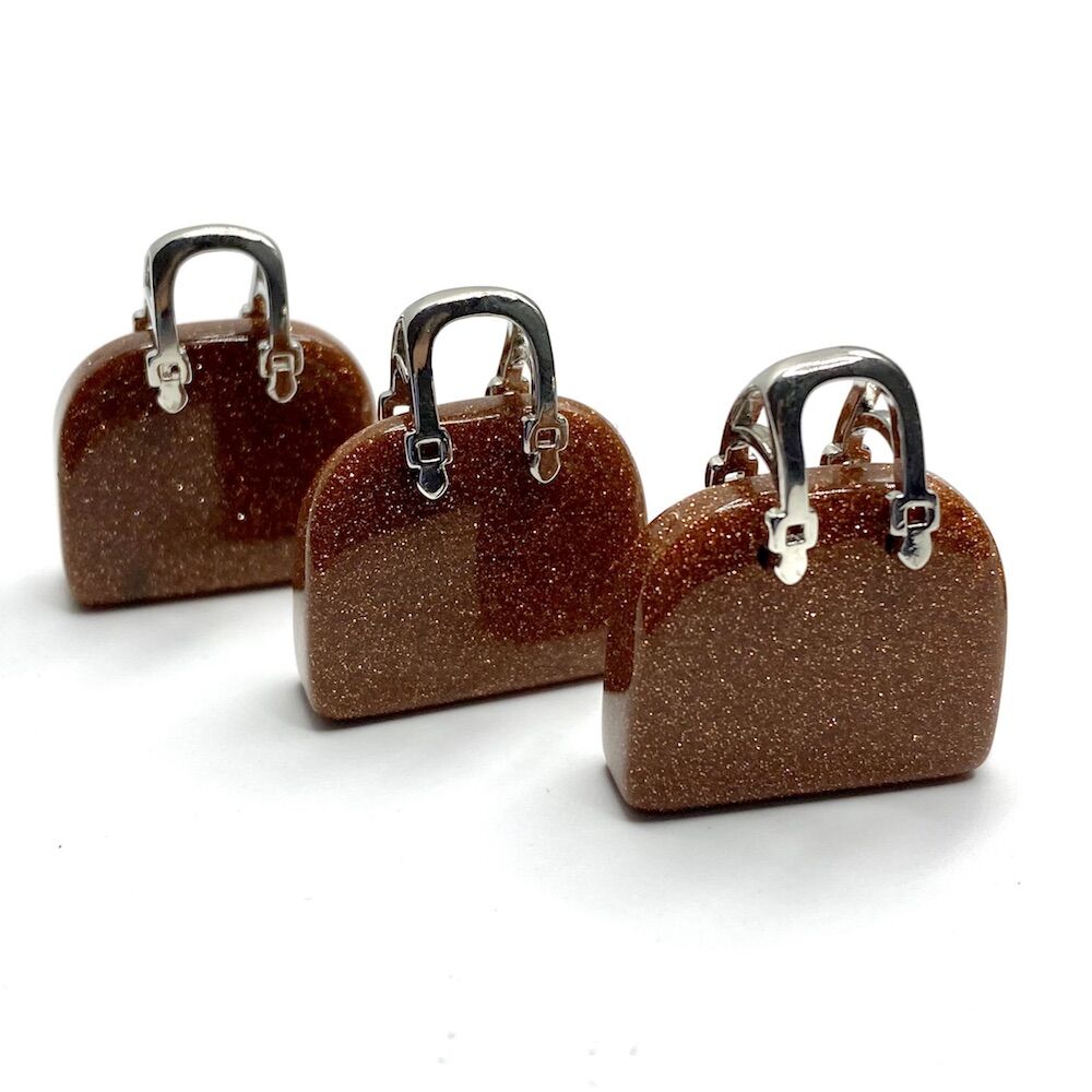 Goldstone Gemstone Handbag Approx 2.5 x 3cm