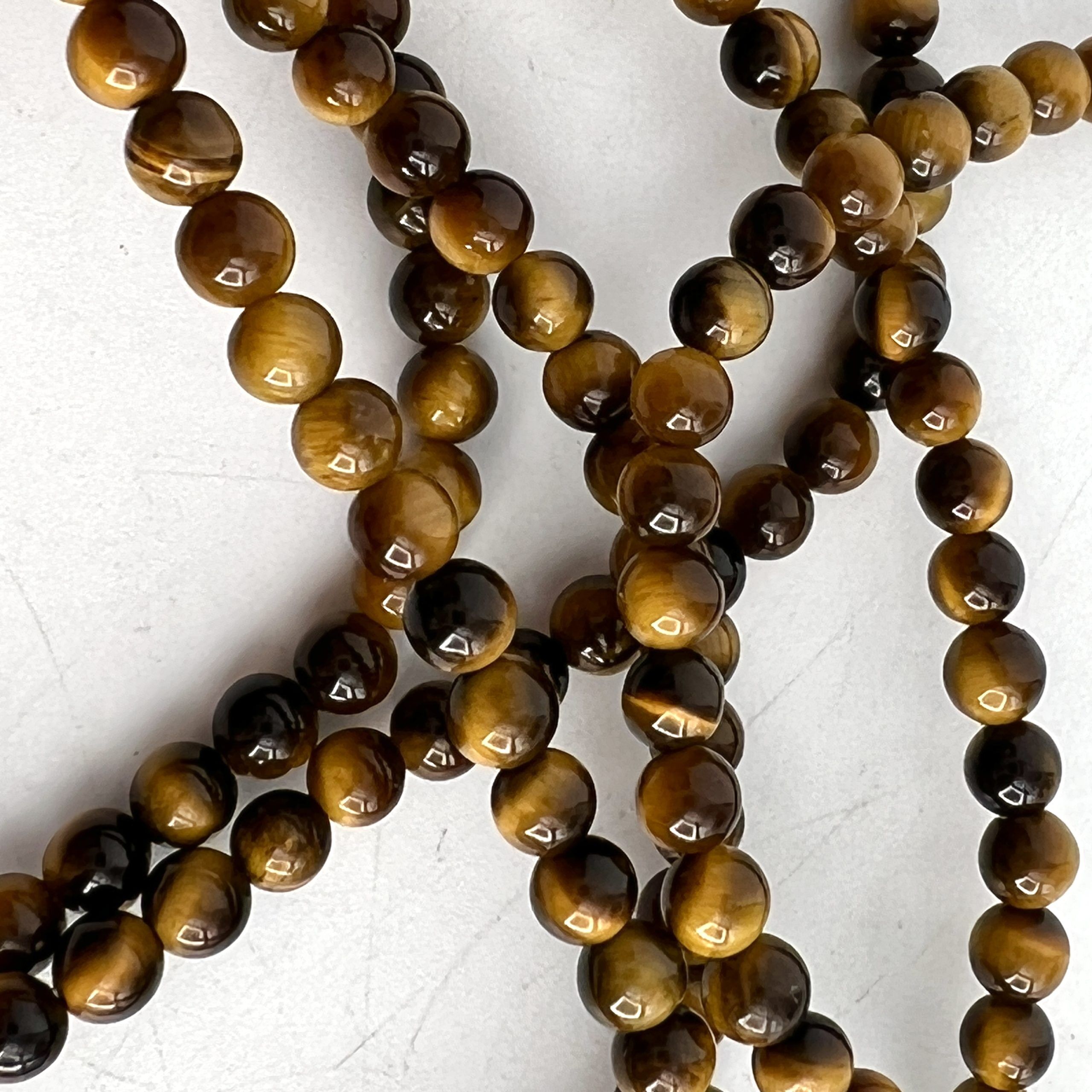 Tigers Eye Smooth Rounds Approx 4mm Beads 38cm Strand