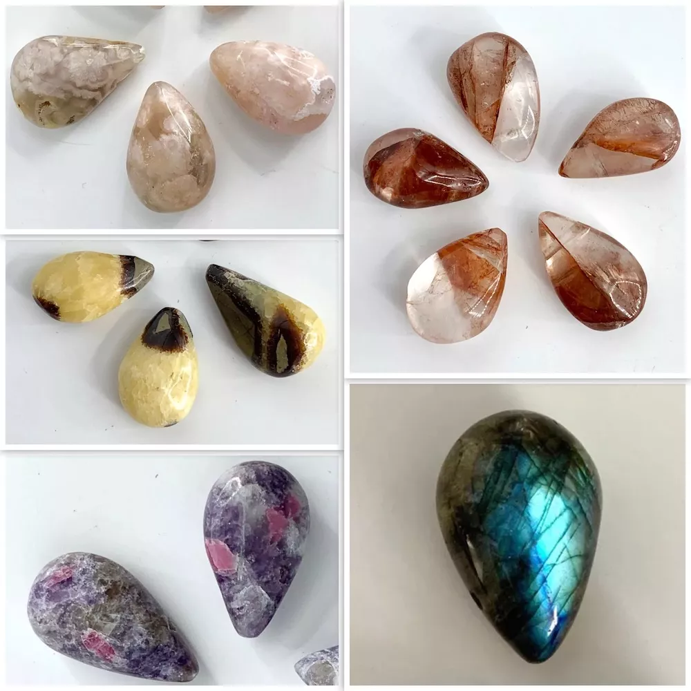 Bundle: Top Drilled Tear Drop 5 Gemstone Options Buy 2 Get 10% Off