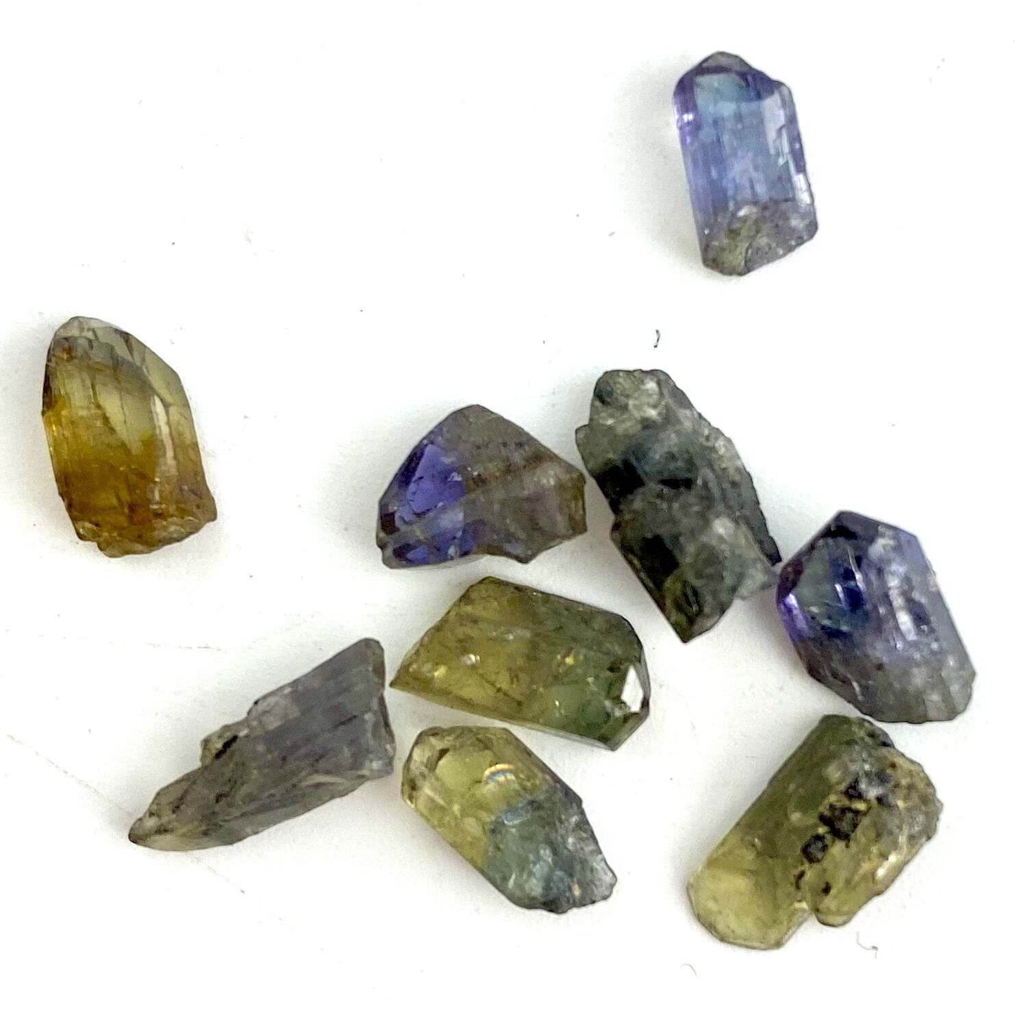 Bi-Coloured Tanzanite Crystal Approx 8mm